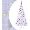 Image de vidaXL Sapin de Noël artificiel blanc 180 cm PVC et acier