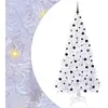 Image de vidaXL Sapin de Noël artificiel blanc 210 cm PVC et acier