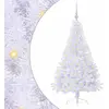 Image de vidaXL Sapin de Noël artificiel blanc 150 cm PVC et acier