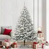 Image de Maison Exclusive - Sapin de Noël artificiel pré-illuminé avec lot de boules vertes