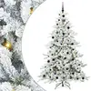 Image de Arbre de Noël blanc pliable, de qualité supérieure, en PVC et en acier, hauteur 210 cm