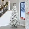 Image de Arbre de Noël blanc pliable, de qualité supérieure, hauteur 240 cm, fabriqué en PE et PVC