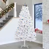 Image de Arbre de Noël blanc pliable, de qualité supérieure, 270 cm, en PVC et en acier
