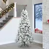 Image de Arbre de Noël blanc pliable, de qualité supérieure, hauteur 240 cm, fabriqué en PE et PVC