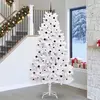 Image de Arbre de Noël blanc pliable, de qualité supérieure, 270 cm, en PVC et en acier