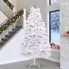 Image de Arbre de Noël blanc pliable, de qualité supérieure, en PVC et en acier, hauteur 300 cm