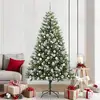 Image de Maison Exclusive - Sapin de Noël artificiel pliable avec effet neige et 300 LED