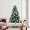 Image de Maison Exclusive - Sapin de Noël artificiel pliable avec effet neige et 300 LED