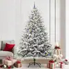 Image de Maison Exclusive - Sapin de Noël artificiel pré-illuminé avec lot de boules vertes
