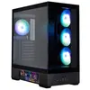Image de Zalman P40 DS BLACK, Midi Tower, PC, Noir, ATX, Micro ATX, Mini-ITX, Plastique, Acier, Verre trempé, Plus