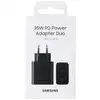 Image de Samsung EP-TA220NBEGEU - Adaptateur Secteur Duo USB Type C & USB A - 35W, Noir (Emballage Original) - Neuf