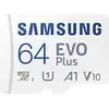 Image de Carte Mémoire MicroSD Evo Plus 64GB Class 10 - 100 MB/S + Adaptateur SD Samsung