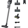 Image de Samsung VS20B75BCR5, aspirateur balai 2-en-1, sans sac, noir, chrome, pour poussi ¨re s ¨che, syst ¨me multicyclonique, tapis, sols durs, parquets