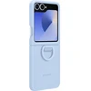 Image de Étui En Silicone Bleu Avec Anneau Pour Samsung Z Flip6 F741tlegww (ef-pf741tlegww).