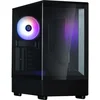 Image de Boîtier Zalman « P10 », mini tour, gaming, sans alimentation, prend en charge 7 ventilateurs, 1 ventilateur inclus, USB 3.1 gen1 x 1, USB Type-C, audio+micro, 5 emplacements d'extension, noir