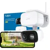Image de Caméra de surveillance mini Tapo C216 avec enregistrement, résolution 2K 3MP, couverture à 360°, adaptée à une utilisation intérieure et extérieure, détection par intelligence artificielle et notifications, carte microSD jusqu'à 512 Go, dimensions : 105,3 × 77,8 × 69,8 mm