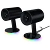 Image de Razer Nommo Chroma - Haut-Parleurs de Jeu 2.0 (Enceintes avec 3 Pouces en Fibre de Verre Tissée Personnalisée & Chroma RGB) Noir en occasion ou reconditionné