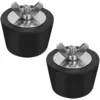 Image de 2 Bouchons En Caoutchouc Pour Piscine, Bouchons D'Hiver Pour Piscine De 38 Mm, Bouchons De Piscine Avec Vis Papillon En Acier Inoxydable Pour Raccords De Tuyauterie De Piscine