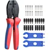 Image de Outils De Sertissage Solaires Mc3 Mc4 Pour Câble Pv De Panneau Solaire 2.5/4.0/6.0mm²+20pcs Mc4 Mâle Connecteur Câble De Panneau Solaire Femelle+1paire Connecteur De Solaire Mc4 Outil De Clé