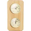 Image de Thermomètre Hygromètre Pour Sauna En Bois - Plaque Dorée 0-120°c Et 0-100% Humidité - Pour Usage Intérieur Familial