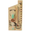 Image de Thermomètre De Sauna Sablier 15 Minutes Avec Support Murale, Indicateur De Température 0 À 140°c En Bois Doré Accessoire Sauna