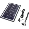Image de Panneau Solaire Portable 6w 6v Polycristallin Pour Téléphone, Lampe Et Appareils