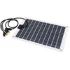 Image de Panneau Solaire 50w 16.5x10.6 Pouces, Chargeur De Batterie Solaire Pour Ordinateur Portable Et Appareils De Camping, Transmission Stable, Connecteurs Inclus.
