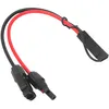 Image de Câble De Panneau Solaire 10awg Avec Connecteurs Et Adaptateur Sae, Fil De Cuivre Pour Camping-car, 0.35m