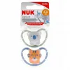 Image de NUK Space Sucettes 0-6 mois Pingouin + Loup