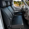 Image de WALSER Transporter Housses de siège auto en similicuir compatible avec VW Crafter, Mercedes Sprinter, 1 siège individuel à l'avant (évidement accoudoir) & double banquette avant rabattable en occasion ou reconditionné