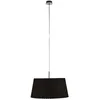 Image de Eglo - Lampe Suspendue Avec Abat-jour Textile, Lampe De Salon, Suspension Noire, Plastique Aluminium, 1x Douille E27, Dxh 40x110 Cm