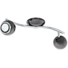 Image de Eglo 31006 BIMEDA LED GU10 double plafonnier 2x2,8W 365x100mm Nickel-Nero Chrome blanc chaud