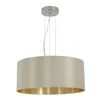 Image de Plafonnier Pasteri Eglo 97612, Variante : Ø 530 x 1100 mm, 3 x 60 W, gris-brun