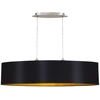 Image de Eglo Textile moderne MASERLO nickel mat, abat-jour, NOIR / OR, E27 max. 2X60W