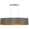 Image de Eglo Modern Textil MASERLO nickel-matt / CAPPUCCINO, E27 max. 2X60W