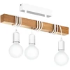 Image de EGLO Plafonnier Townshend 3-flamme bois blanc et beige