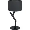 Image de Lampe de table EGLO Balnario, lampe de table minimaliste en tissu, petit lampadaire, lampe design pour salon avec interrupteur, E27