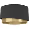 Image de Plafonnière noire avec détails dorés, modèle Manderline, diamètre 45 cm