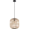 Image de Eglo Suspension Bordesley noir-nature Ø 35 cm E27, max. 60 W