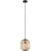 Image de Eglo Suspension Bordesley noir-nature Ø 21 cm E27, max. 60 W