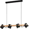 Image de Eglo 43424 HORNWOOD E27 suspension à 4 lumières 1100x180mm noir crème marron