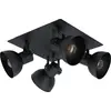 Image de EGLO Barnstaple, Projecteur éclairage de surface, E27, 4 ampoule(s), 220-240 V, noir