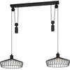 Image de Eglo Lampe à suspendre Winkworth, 2 lampes, E27, noir