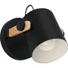 Image de Eglo Applique Hornwood noir naturel Ø 17 cm E27