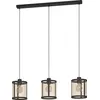Image de Lustre industriel Dellow 3 Lumières Acier Noir
