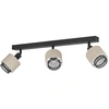 Image de Lampe De Plafond Japandi Rosley 3l - Noir Avec Crème - 43658