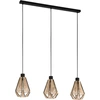 Image de ADWICKLE Suspension Lampe à suspendre Lampe à suspendre - L87 x l14,5 x H110 cm - noir - 3X40W excl. - IP20