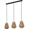 Image de Eglo 43786 ALDERNEY E27 triple suspension 900x200mm noir naturel