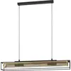 Image de NOHALES Lampe à suspendre Lampe à suspendre - L112 x l17 x H150 cm - noir, laiton - 4X40W excl - IP20