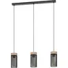 Image de EGLO Kilnsdale, Support flexible, noir, marron, noir, marron, acier, bois, cylindre, noir